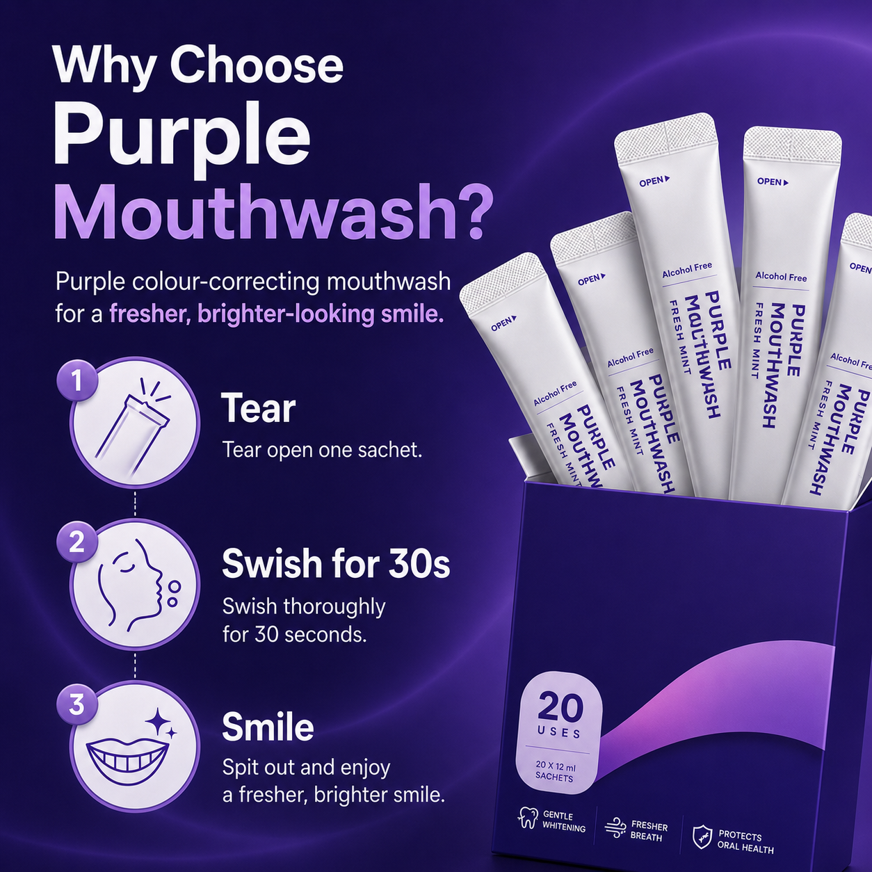 Nivaixo™ Purple Mouthwash Pods